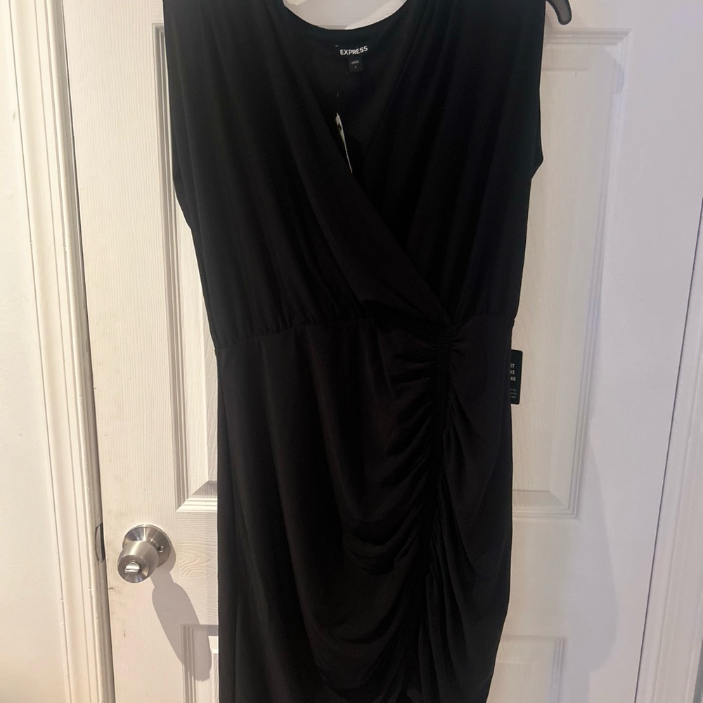Express Elegant Black Midi Dress